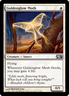 【Foil】《黄金光の蛾/Goldenglow Moth》[M11] 白C