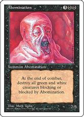 【アルターネイト版】《忌まわしき者/Abomination》[4ED] 黒U