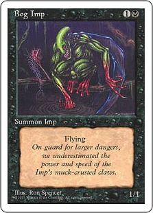 【アルターネイト版】《沼インプ/Bog Imp》[4ED] 黒C