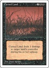 【アルターネイト版】《呪われた地/Cursed Land》[4ED] 黒U