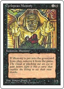【アルターネイト版】《隻眼のミイラ/Cyclopean Mummy》[4ED] 黒C