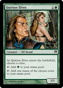 《クウィリーオン・エルフ/Quirion Elves》[PvC] 緑C