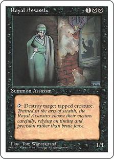 【アルターネイト版】《凄腕の暗殺者/Royal Assassin》[4ED] 黒R
