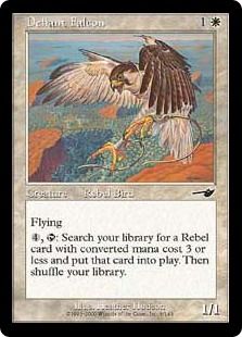 【Foil】《果敢な隼/Defiant Falcon》[NEM] 白C