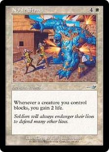【Foil】《堂々たる抵抗/Noble Stand》[NEM] 白U