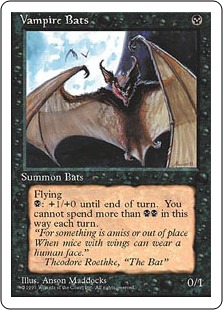 【アルターネイト版】《吸血コウモリ/Vampire Bats》[4ED] 黒C