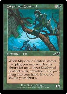 《スカイシュラウドの歩哨/Skyshroud Sentinel》[NEM] 緑C