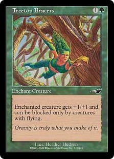 【Foil】《樹上の篭手/Treetop Bracers》[NEM] 緑C