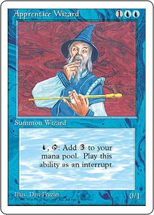 《魔法使いの弟子/Apprentice Wizard》[4ED] 青C