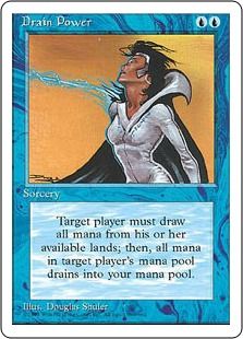 【アルターネイト版】《魔力奪取/Drain Power》[4ED] 青R