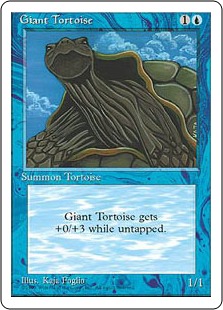 【アルターネイト版】《象亀/Giant Tortoise》[4ED] 青C