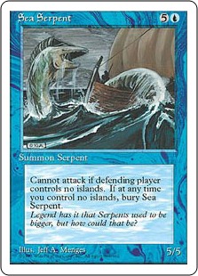 【アルターネイト版】《大海蛇/Sea Serpent》[4ED] 青C