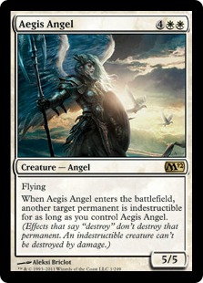 【Foil】《神盾の天使/Aegis Angel》[M12] 白R