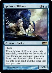 《ウスーンのスフィンクス/Sphinx of Uthuun》[M12] 青R
