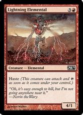 【Foil】《稲妻の精霊/Lightning Elemental》[M12] 赤C