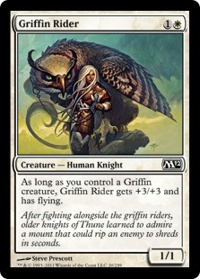 《グリフィンの乗り手/Griffin Rider》[M12] 白C
