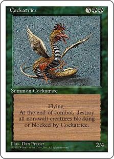 《コカトリス/Cockatrice》[4ED] 緑R
