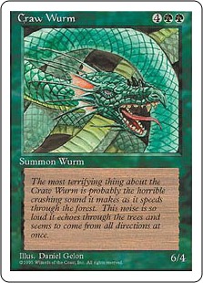 《大喰らいのワーム/Craw Wurm》[4ED] 緑C
