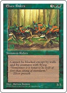 《エルフの騎手/Elven Riders》[4ED] 緑U