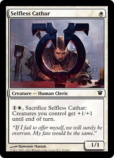 【Foil】《無私の聖戦士/Selfless Cathar》[ISD] 白C