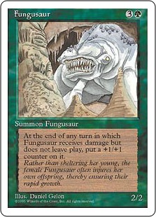 《キノコザウルス/Fungusaur》[4ED] 緑R