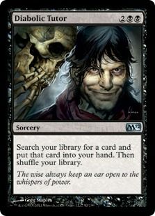 《魔性の教示者/Diabolic Tutor》[M12] 黒U