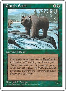 【アルターネイト版】《灰色熊/Grizzly Bears》[4ED] 緑C