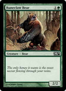 《ルーン爪の熊/Runeclaw Bear》[M12] 緑C