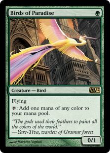 【Foil】《極楽鳥/Birds of Paradise》[M12] 緑R