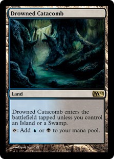 【Foil】《水没した地下墓地/Drowned Catacomb》[M12] 土地R