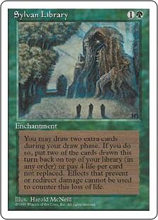 アルターネイト版】《森の知恵/Sylvan Library》[4ED] 緑R | 日本最大 