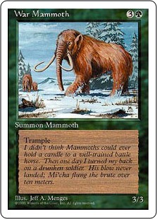 《ウォー・マンモス/War Mammoth》[4ED] 緑C