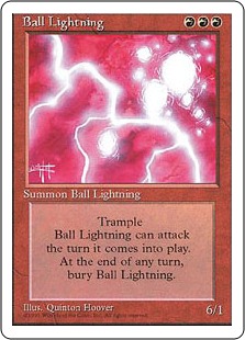 【アルターネイト版】《ボール・ライトニング/Ball Lightning》[4ED] 赤R