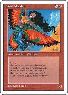 【アルターネイト版】《鳥の乙女/Bird Maiden》[4ED] 赤C