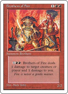【アルターネイト版】《火の兄弟/Brothers of Fire》[4ED] 赤C