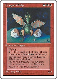 《チビ・ドラゴン/Dragon Whelp》[4ED] 赤U