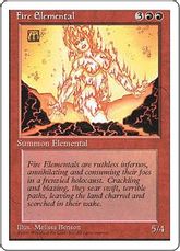 《炎の精霊/Fire Elemental》[4ED] 赤U