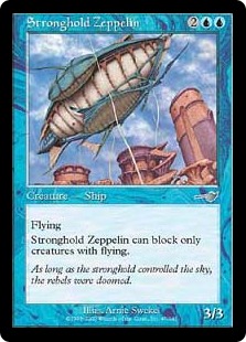 【Foil】《要塞の飛行船/Stronghold Zeppelin》[NEM] 青U