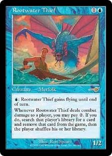 【Foil】《ルートウォーターの泥棒/Rootwater Thief》[NEM] 青R