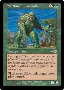 【Foil】《スカイシュラウドのビヒモス/Skyshroud Behemoth》[NEM] 緑R