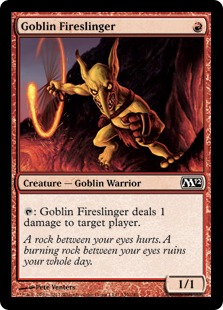 【Foil】《ゴブリンの投火師/Goblin Fireslinger》[M12] 赤C