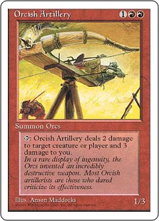 【アルターネイト版】《オーク弩弓隊/Orcish Artillery》[4ED] 赤U
