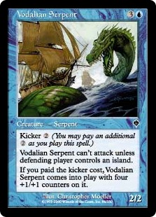 【Foil】《ヴォーデイリアの海蛇/Vodalian Serpent》[INV] 青C