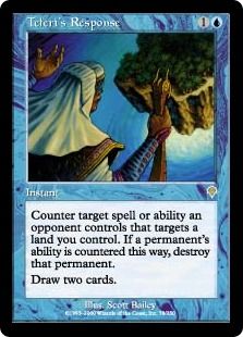 【Foil】《テフェリーの反応/Teferi's Response》[INV] 青R