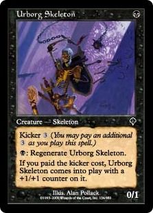 【Foil】《アーボーグの骸骨/Urborg Skeleton》[INV] 黒C