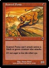 【Foil】《傷痕のピューマ/Scarred Puma》[INV] 赤C