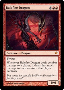 《災火のドラゴン/Balefire Dragon》[ISD] 赤R