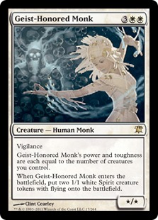 《霊誉の僧兵/Geist-Honored Monk》[ISD] 白R