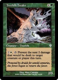 《ツリーフォークの癒し手/Treefolk Healer》[INV] 緑U