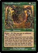 【Foil】《茂みの精霊/Thicket Elemental》[INV] 緑R